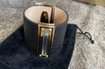 Leather black strap with gold details Carolee Luces bracelet