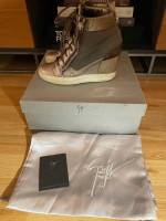 GIUSEPPE ZANOTTI metalic Wedge Sneakers Size 8