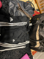 Adidas duffle bag, track pants size M and L , leather purse made in korea
