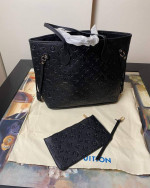 louis vuitton neverfull black tote