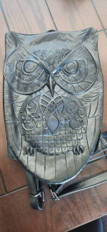 Leather Owl Backpack