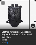 Leather Owl Backpack