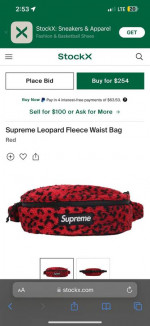 Red Supreme Fleece Bag