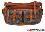 Dooney & Bourke - Denim and Leather Banana Bag Purse
