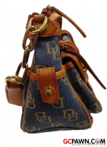 Dooney & Bourke - Denim and Leather Banana Bag Purse