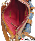 Dooney & Bourke - Denim and Leather Banana Bag Purse