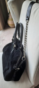 Reduced! Beautiful Audrey Brooke leather & suede black purse