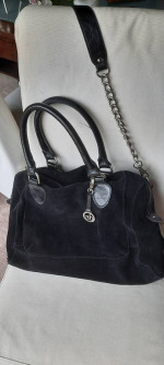 Reduced! Beautiful Audrey Brooke leather & suede black purse