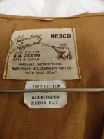 Hunting Vest-Nesco-Medium-100%Cotton-W/RubberizedGameBag-NeverUsed-60s
