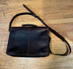 Kodiak Leather Buffalo Leather Briefcase in Dark Walnut