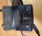 Kodiak Leather Buffalo Leather Briefcase in Dark Walnut
