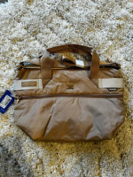 adidas Originals Beige Logo Puffer Shopper Tote Womens Crossbody Shoulder Bag