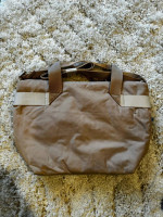 adidas Originals Beige Logo Puffer Shopper Tote Womens Crossbody Shoulder Bag