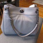 100% authentic Coach pocketbook purse gray leather brand new