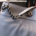 100% authentic Coach pocketbook purse gray leather brand new