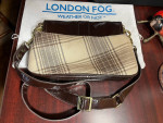 London Fog “Weather Or Not” Brown & Beige Crossbody Shoulder Bag Purse
