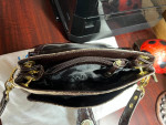 London Fog “Weather Or Not” Brown & Beige Crossbody Shoulder Bag Purse