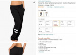 Black Boyfriend Lounge Pant Black White Stripe TALL Medium