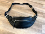 Studded Leather Belt Bag in Black