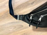 Studded Leather Belt Bag in Black