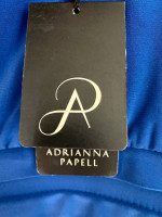 Adrianna Papell Cap Sleeve Cowl Cocktail Dress Blue Stretch NWT