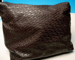 FOLLI FOLLIE BROWN NATURAL RUBBER HANDBAG PURSE WOMENS FASHION TOTE