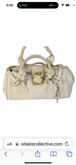 Chloé Leather satchel Good condition white, Leather