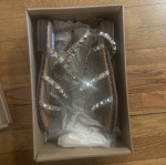Steve Madden Travel Tan Leather Strappy Open Toe Embellished Sandals S