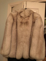 Lynx dyed Norwegian Fox fur coat