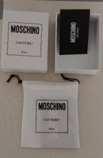 new in box authentic Moschino leather cardholder