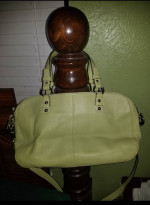 Coach, Green Leather Bag