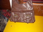 Banana Republic Somerset Triangle Bag Purse Dark Walnut