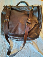 Vintage GAP Leather Messenger Hobo Shoulder Bag