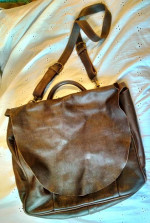 Vintage GAP Leather Messenger Hobo Shoulder Bag
