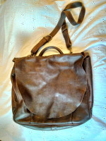 Vintage GAP Leather Messenger Hobo Shoulder Bag