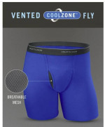 Fruit Of The Loom Men's CoolZone Fly Black and Gray Boxer Briefs 10 Pk