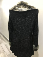 Terry Lewis faux 'Persian lamb' fur coat- NWT