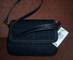 Nine West Mini Black Fabric Handbag with Shoulder Strap - Tag Attached