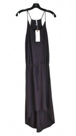 NWT XS LANSTON Designer Chocolate Brown Hi-Lo Spaghetti Strap Dress