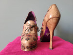 PRADA Leather Flower Applique Pumps
