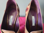 PRADA Leather Flower Applique Pumps