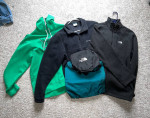 mens large The North Face fleece, North Face duffel bag & Columbia fleece and un