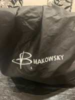 B Makowsky beautiful, red leather handbag