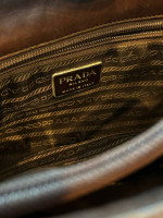 Prada small brown leather handbag