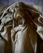 LEATHER, VINTAGE WALDEN DOUBLE BREASTED TRENCH COAT 46R - (REDUCED!)
