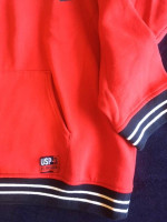 US POLO ASSN. 1890 - NEVER WORN-VNTG. PULLOVER HOODIE RED - (REDUCED!)