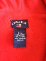 US POLO ASSN. 1890 - NEVER WORN-VNTG. PULLOVER HOODIE RED - (REDUCED!)