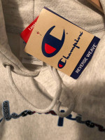 New! Champion Light grey reverse weave Hoodie Loose Large