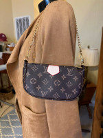 121-ATTT Three Piece Crossbody Monogram Multi Pochette Accessories Green Strap