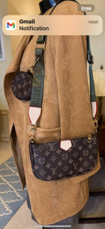 121-ATTT Three Piece Crossbody Monogram Multi Pochette Accessories Green Strap